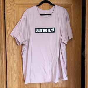 Nike Men’s Light Pink 'Just Do It.' Logo Tee